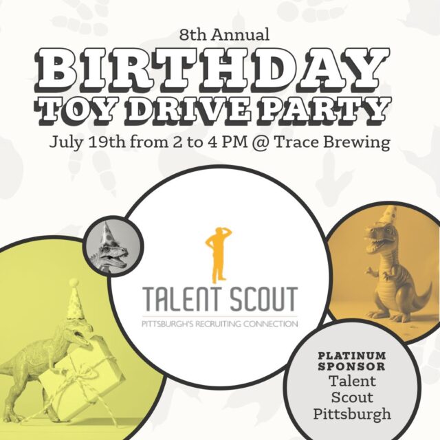 We'd like to welcome back TalentScout Pittsburgh as a platinum sponsor of the Birthday Toy Drive 🥳

Talent Scout Pittsburgh is the premier locally owned and operated marketing recruitment and consulting agency. They specialize in connecting businesses with a wide range of skilled, enterprise-tested marketing professionals to enhance and support existing teams.

Learn more about Talent Scout Pittsburgh & follow them at BirthdayToyDrive.Fun/Sponsor

#BirthdayToyDrive
#Pittsburgh
#MarketingProfessionals
#LocalSupport
#CommunityPartners
#TalentScoutPittsburgh
#GiveBack
#BTD